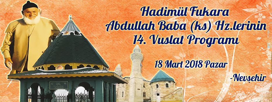 Hadimül Fukara Abdullah Baba (ks) Hz.lerinin 14. Vuslat Proğramı